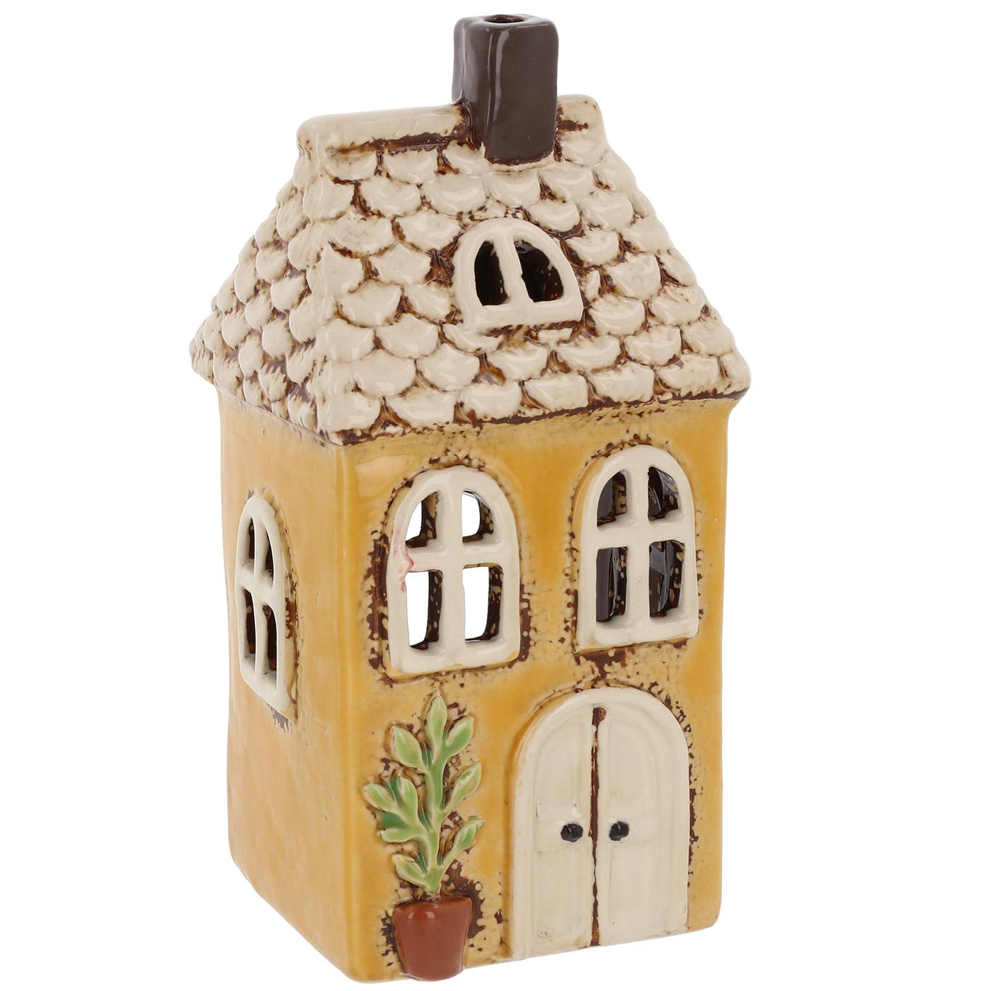 Village Pottery Garden House Yellow Tealight - Arriving in Store Late April