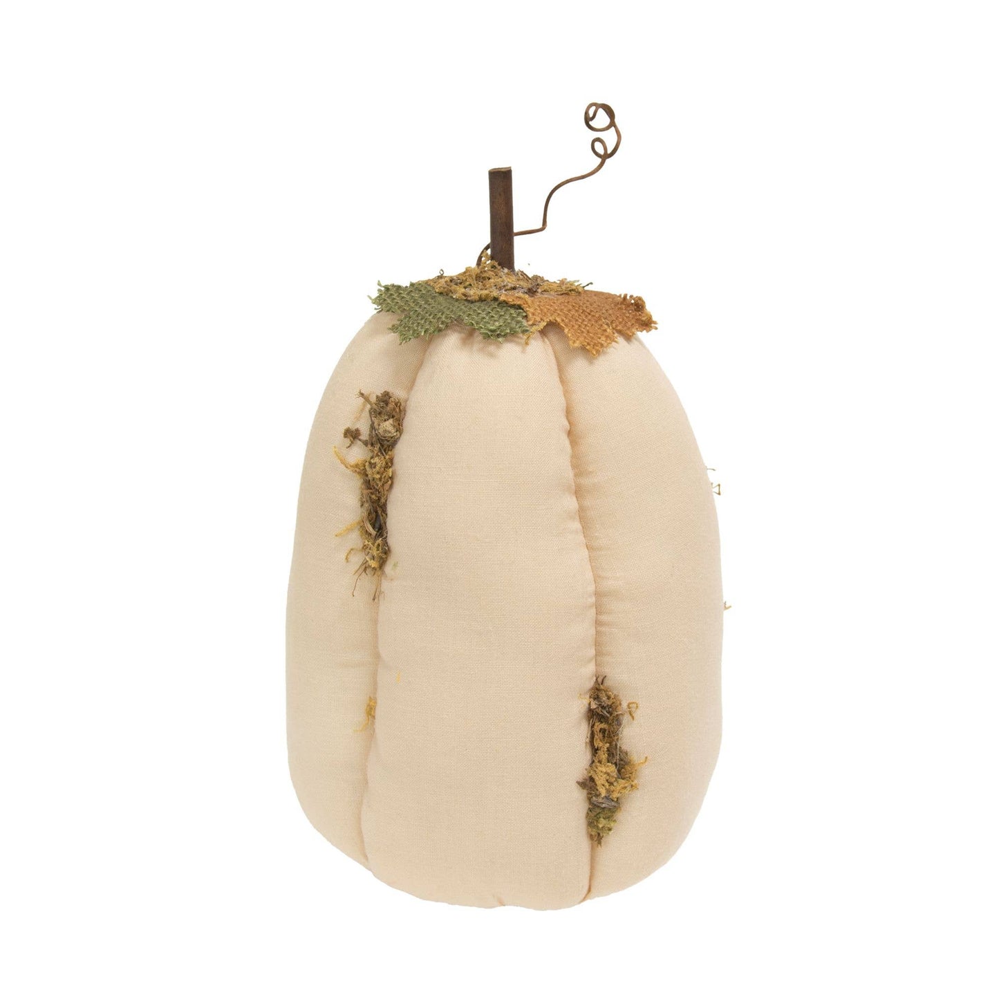 Mossy White Stuffed Pumpkin 23cm