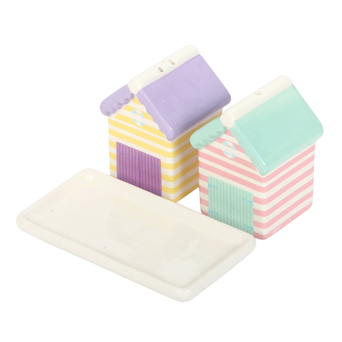 S/2 Beach Hut Salt & Pepper Set
