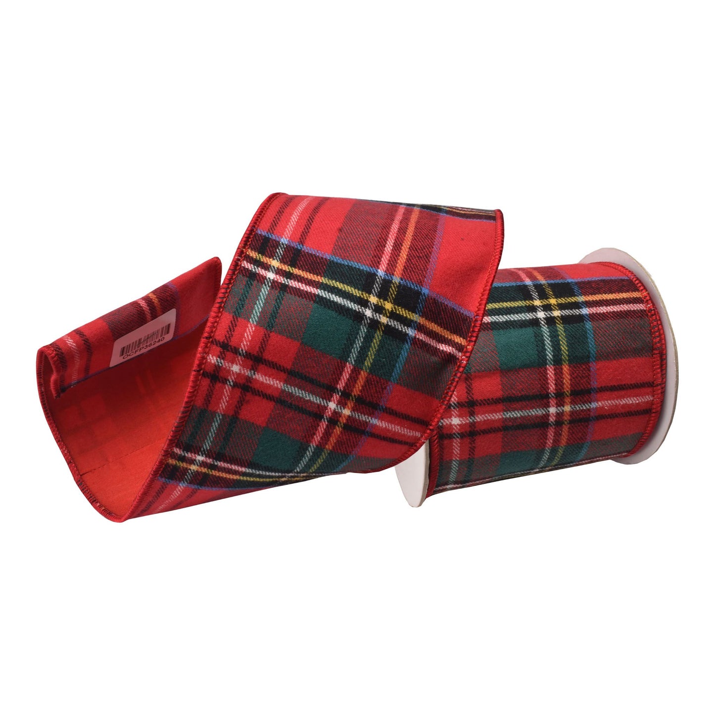 Red, Green Tartan Ribbon 100mm - Arriving in Store October 2026