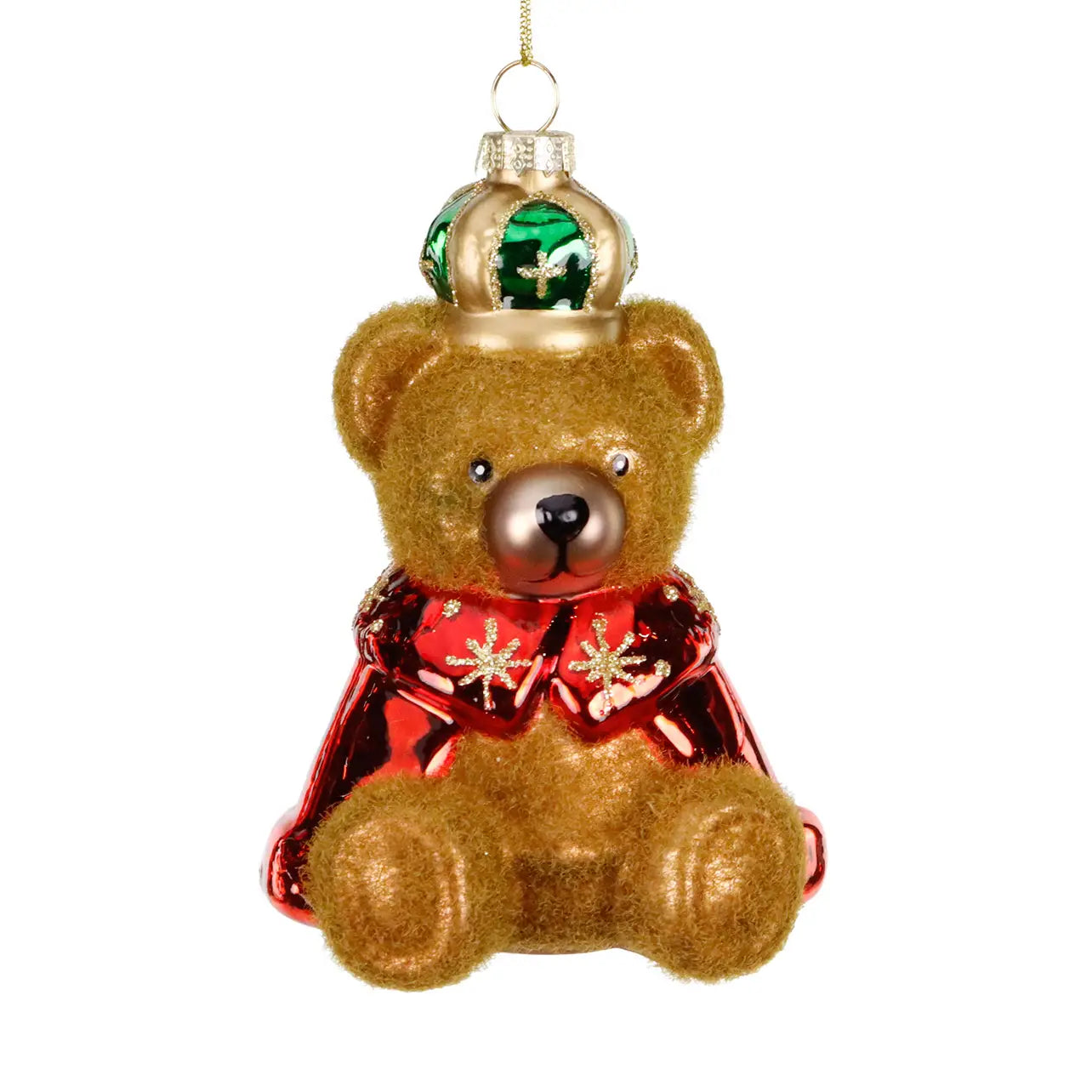 Flock Royal Bear Glass Ornament - Arriving in Store November