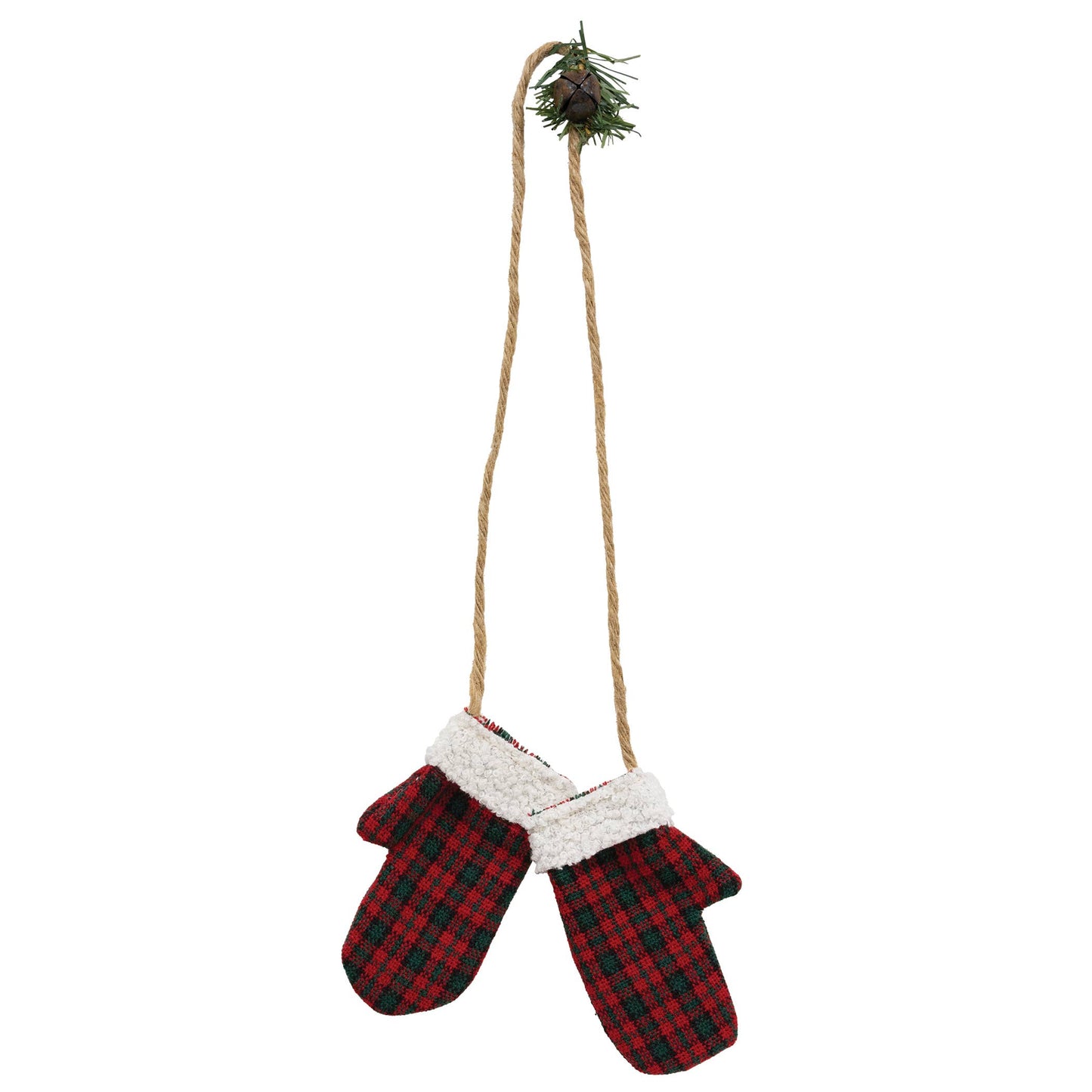 Red & Green Mitten Garland w/Jingle Bell - Early December Drop