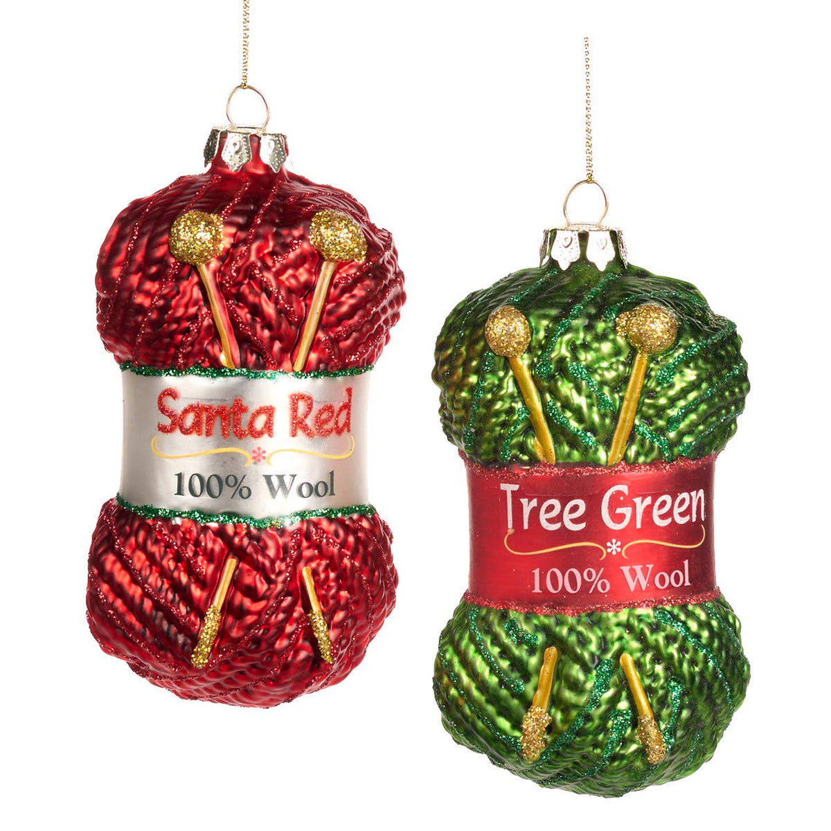 Glass Christmas Ball of Wool Yarn 12Cm - Arriving in Store November
