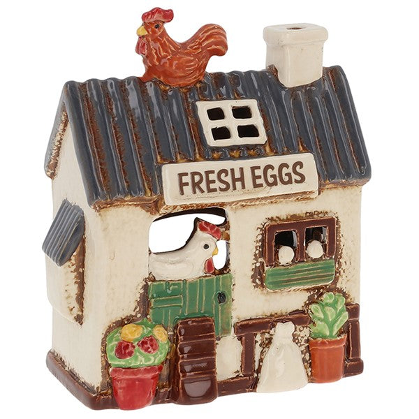 Village Pottery Chicken Coop Tealight - Arriving in Store Late July