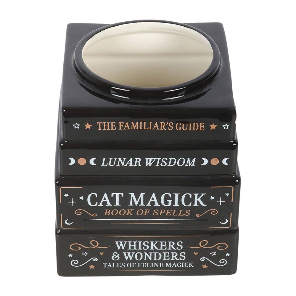 Black Cat Magick Book Stack Vase - Arriving in Store September
