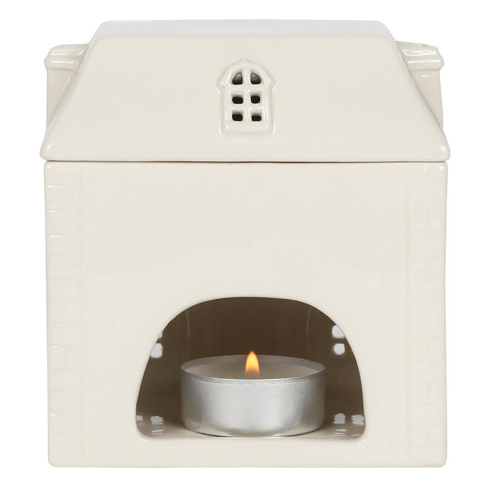 White Christmas House Ceramic Oil Burner - Arriving in Store September