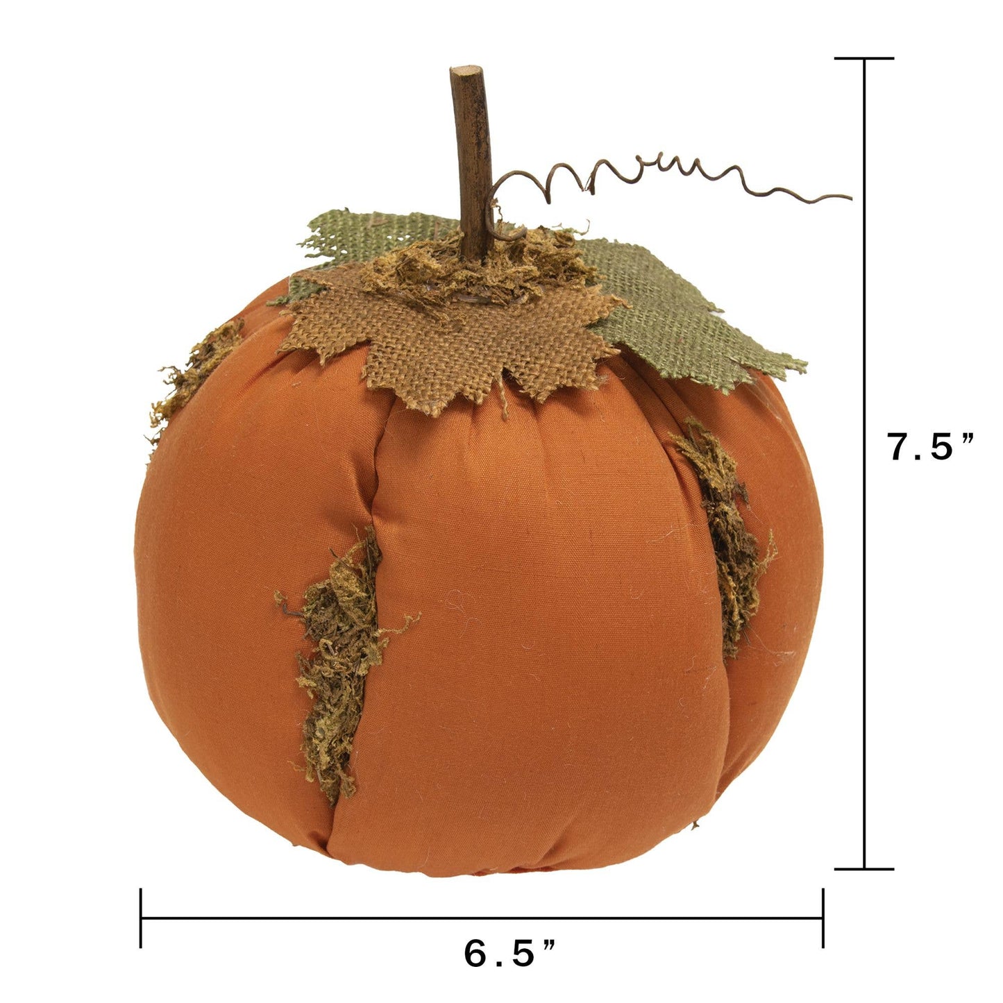 Mossy Orange Stuffed Pumpkin 20cm