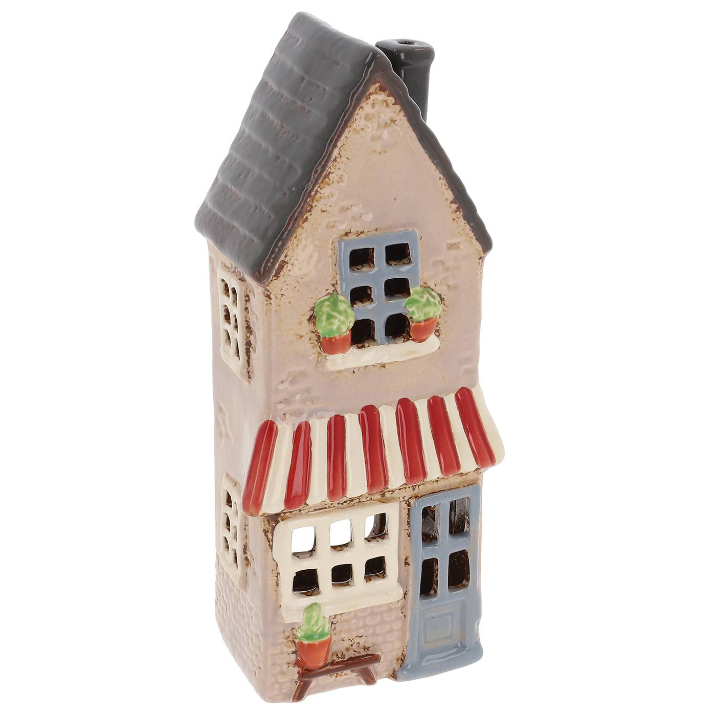 Village Pottery Tall Awning House Tealight - Arriving in Store June