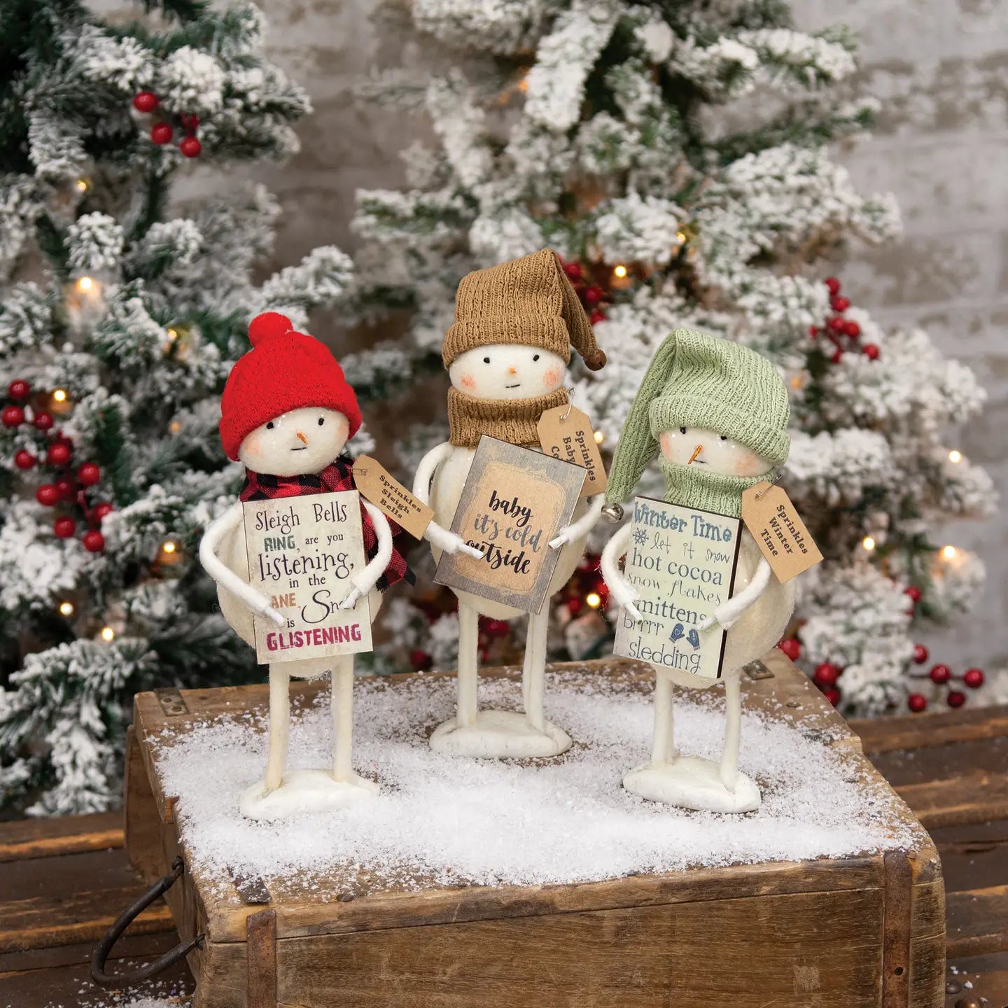 Sprinkles Winter Time Standing Snowman with Sign - September Drop