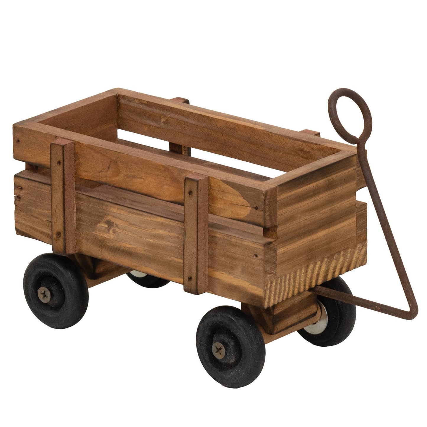 Natural Wooden Wagon With Rusty Metal Handle - Arriving in Store September