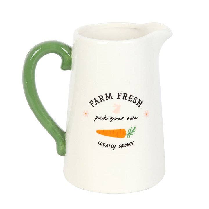 Farm Fresh Carrot Patch Ceramic Easter Flower Jug