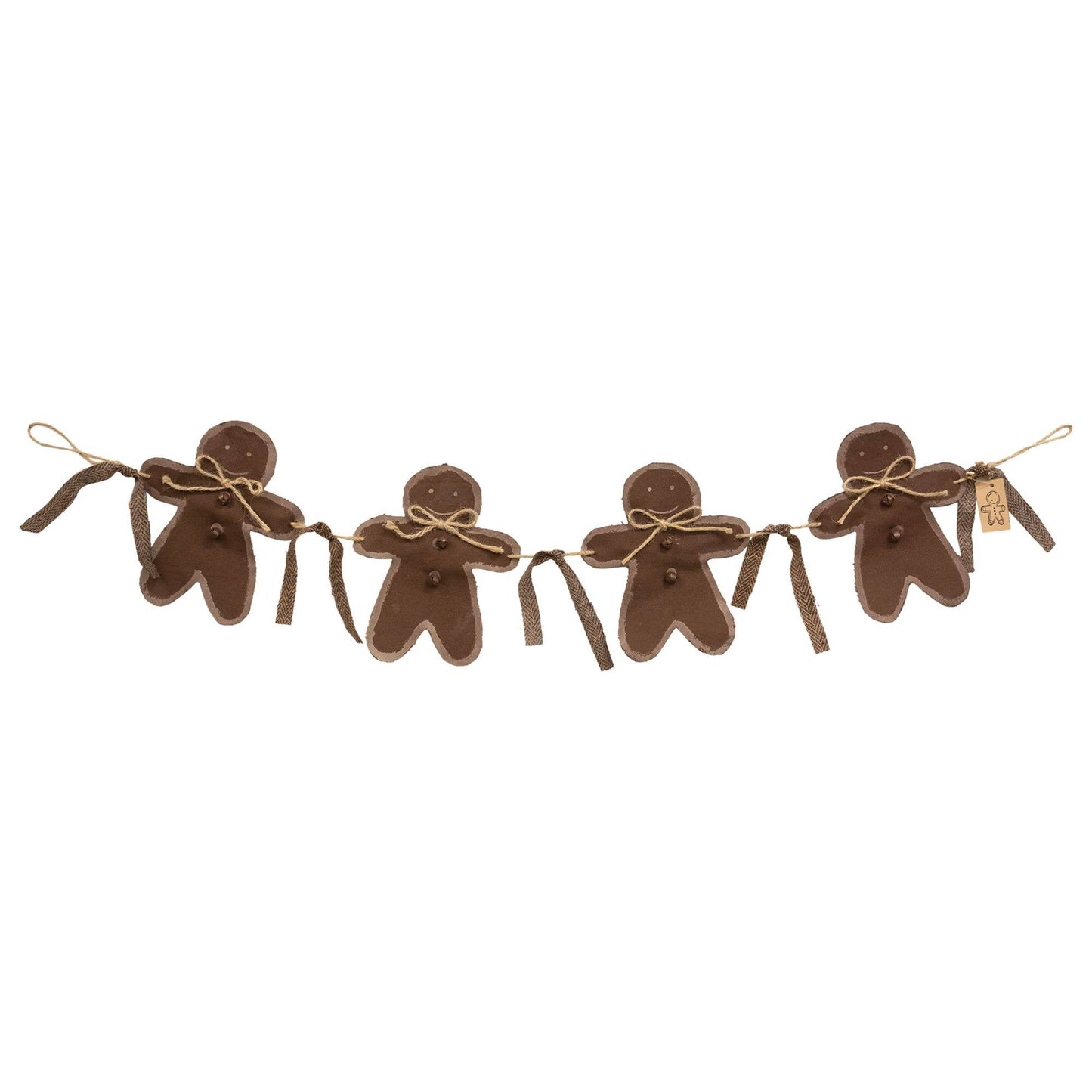 Fabric Gingerbread Garland, 36" - August Drop