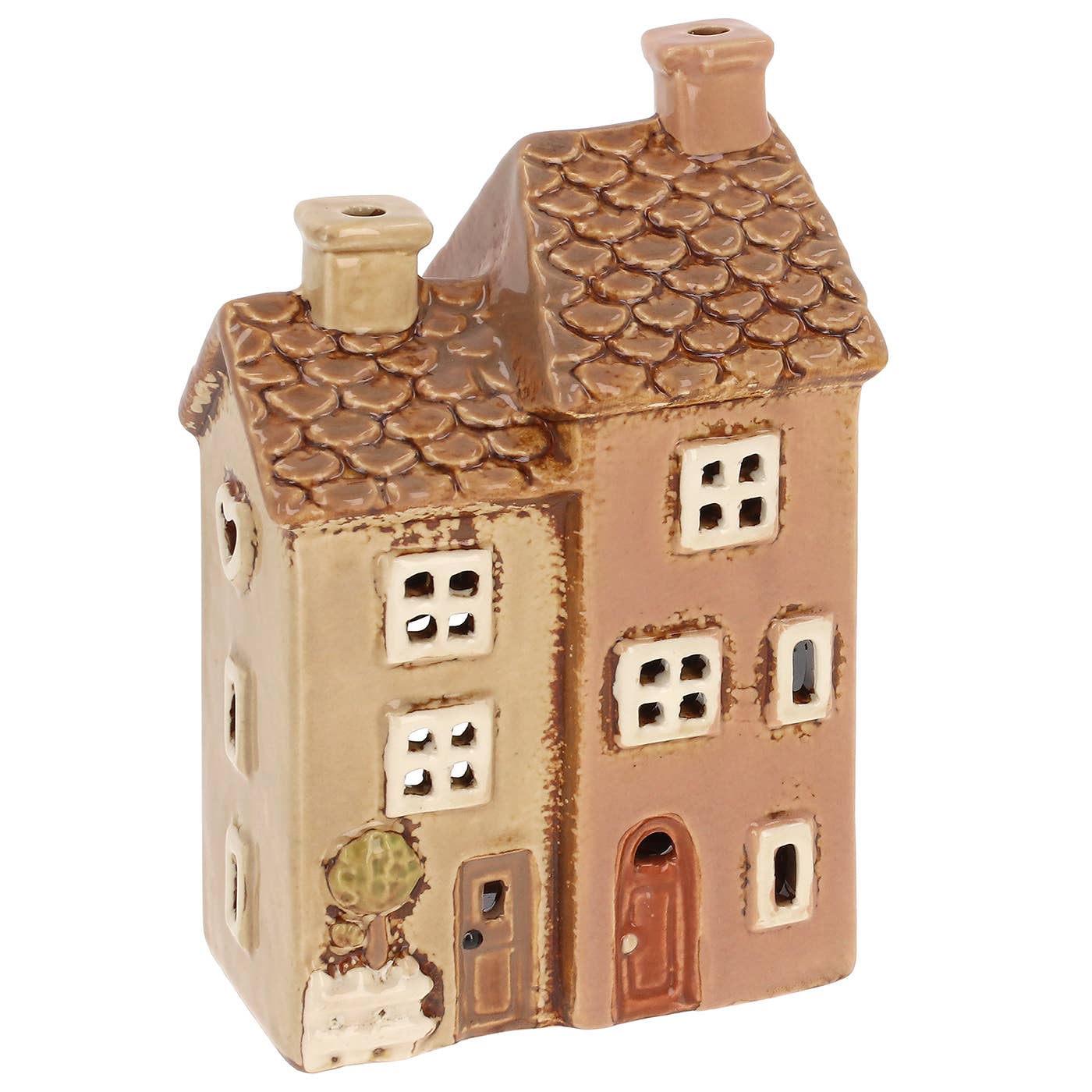 Village Pottery Double Terrace House Tealight - Arriving in Store June