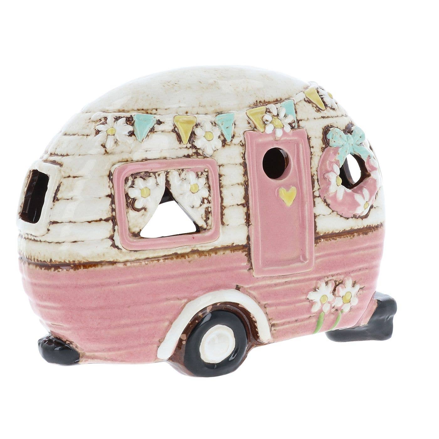 Village Pottery Caravan Tealight Pink - Arriving in Store Late July