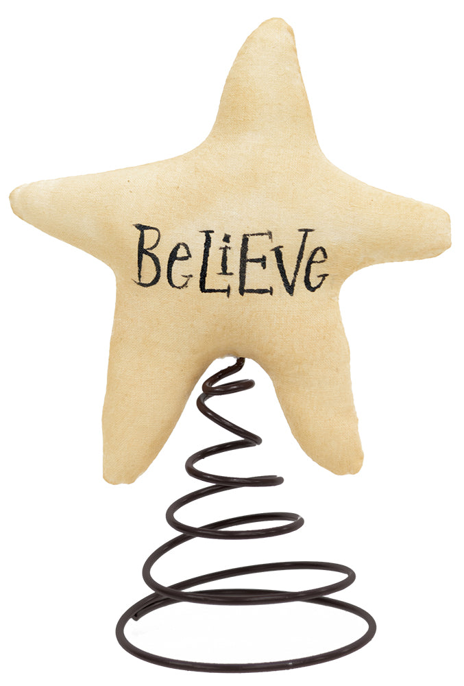 Stuffed Believe Star Tree Topper - September Drop