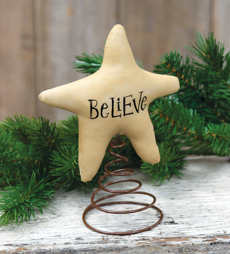 Stuffed Believe Star Tree Topper - September Drop