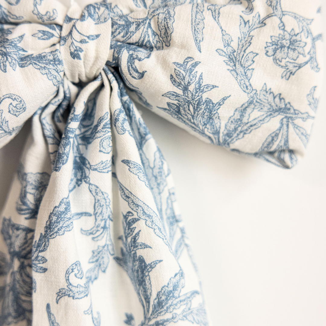 Floral Baby Blue Bow Garland - Arriving in Store Early April - May not arrive in time for Easter