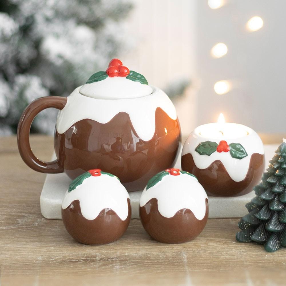 Christmas Pudding Shaped Ceramic Mug - Main Image