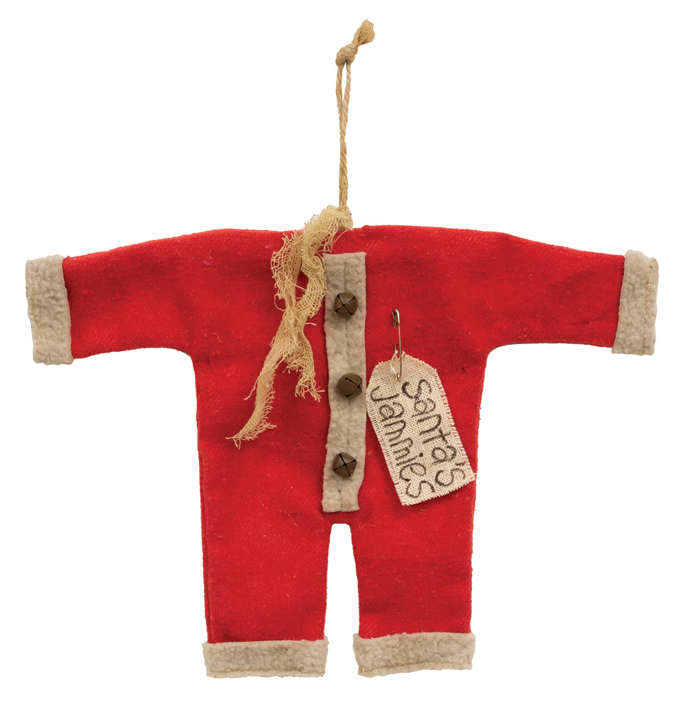 Santa's Jammies Red Small Hanger Ornament - September Drop