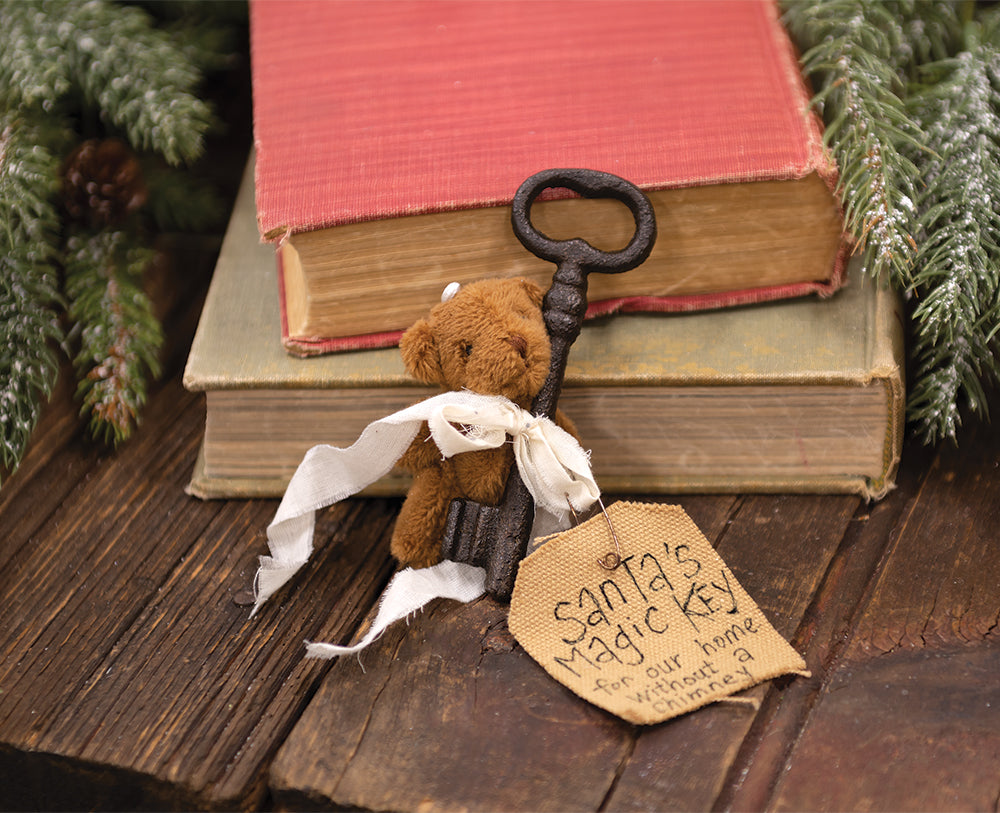 Santa's Magic Key Teddy Bear Ornament - September Drop