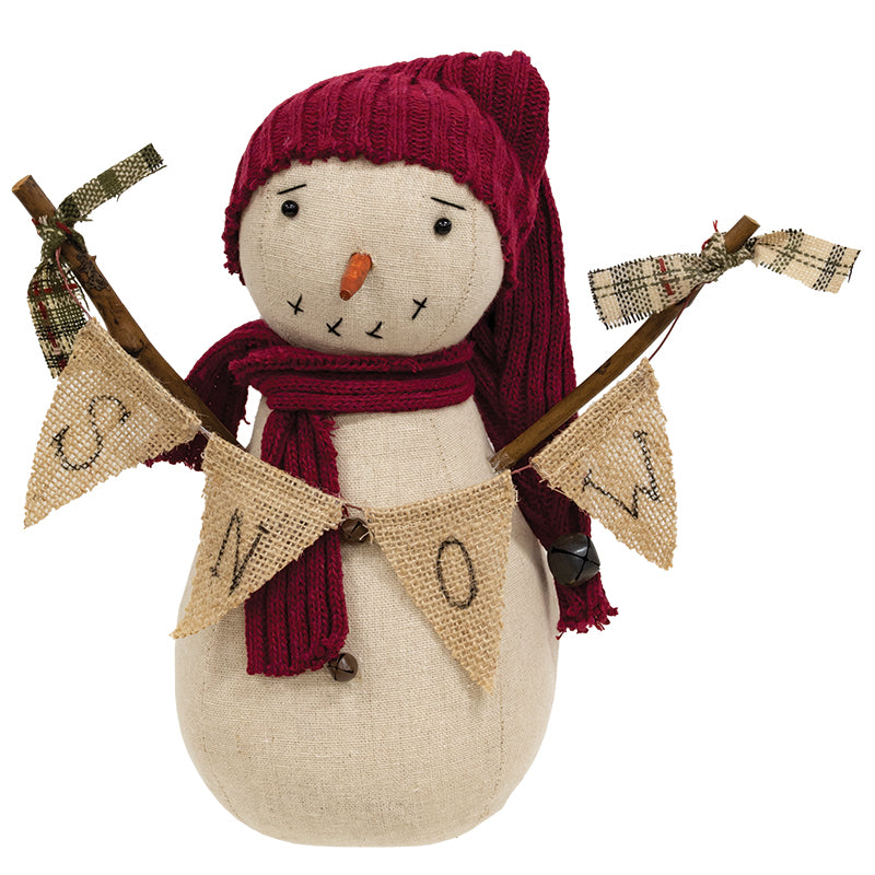 Snowman Doll with "Snow" Banner - September Drop