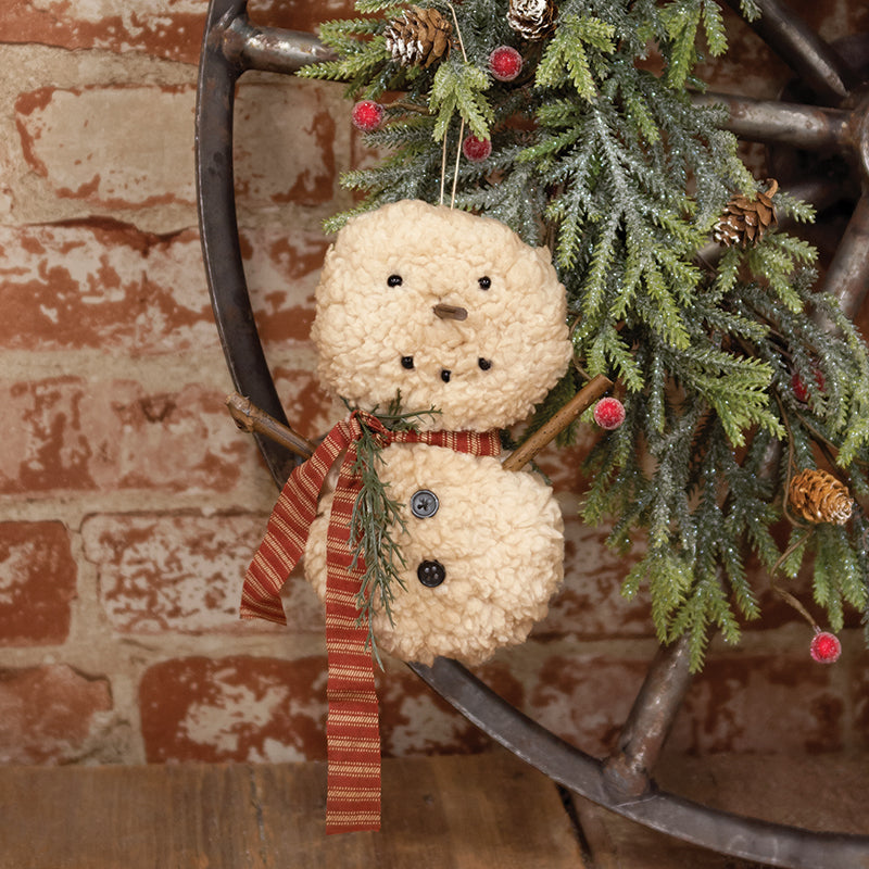 Sherpa Snowbaby Hanger W/Ticking Scarf - September Drop