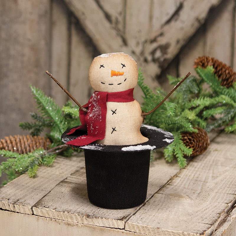 Stuffed Snowy Sparkle Snowman in Top Hat - September Drop