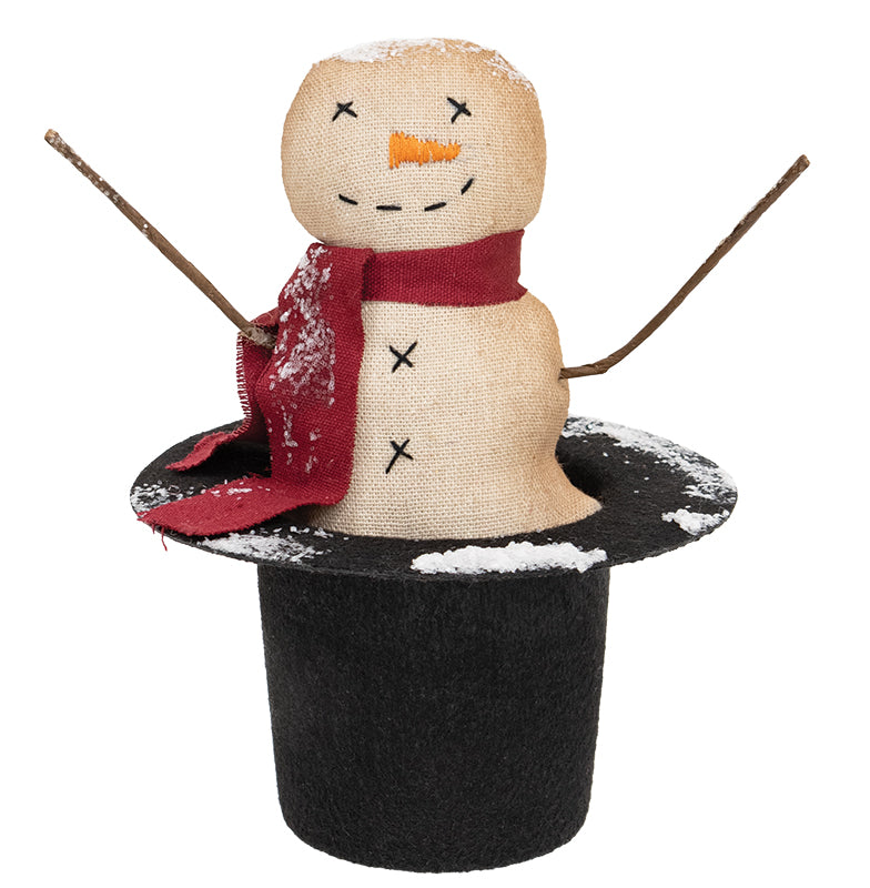 Stuffed Snowy Sparkle Snowman in Top Hat - September Drop
