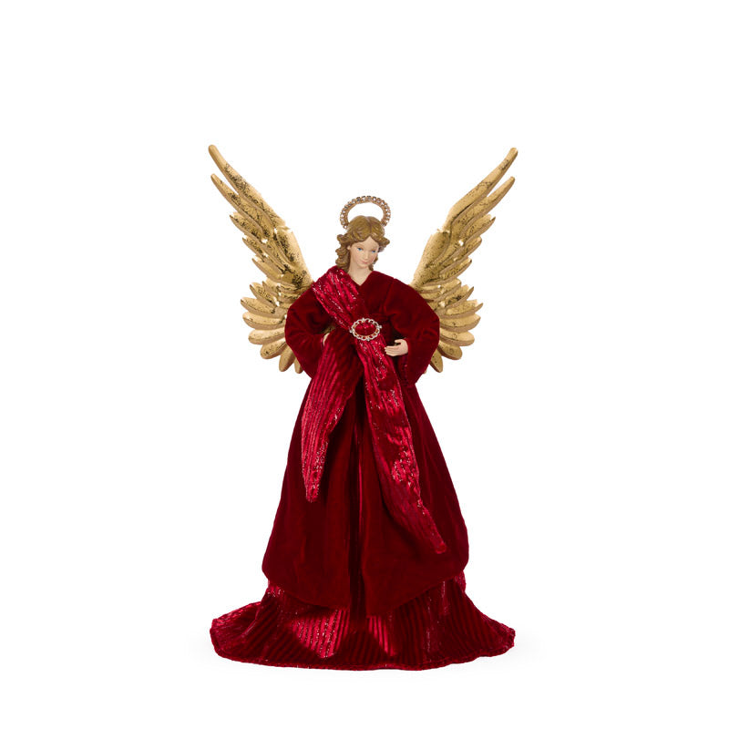 Elegant Burgundy Angel Tree Topper - Arriving in Store October