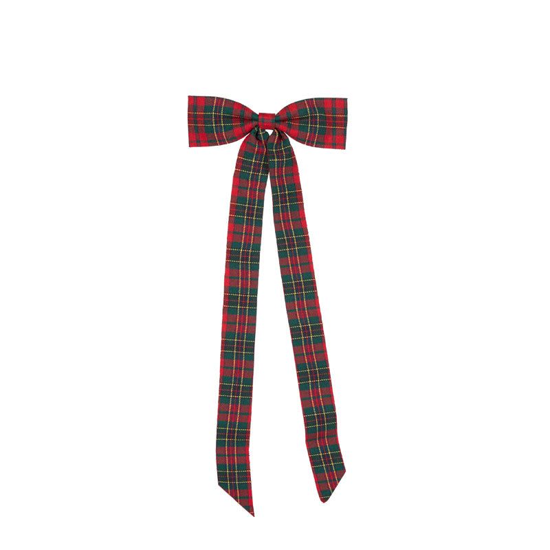 Red Tartan Elongated Bow - Arriving in Store October