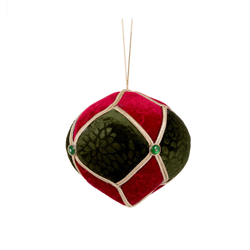 Traditional Red Velvet Onion Bauble - Arriving in Store October