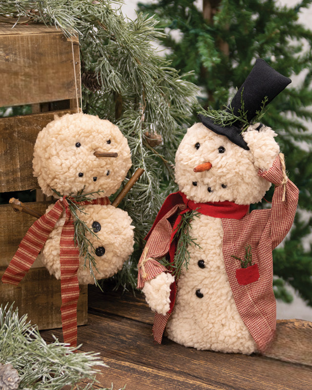 Sherpa Snowbaby Hanger W/Ticking Scarf - September Drop