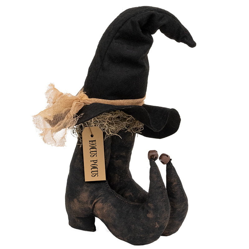 Stuffed Witch Boots & Hat Sitter 36cm - July Drop