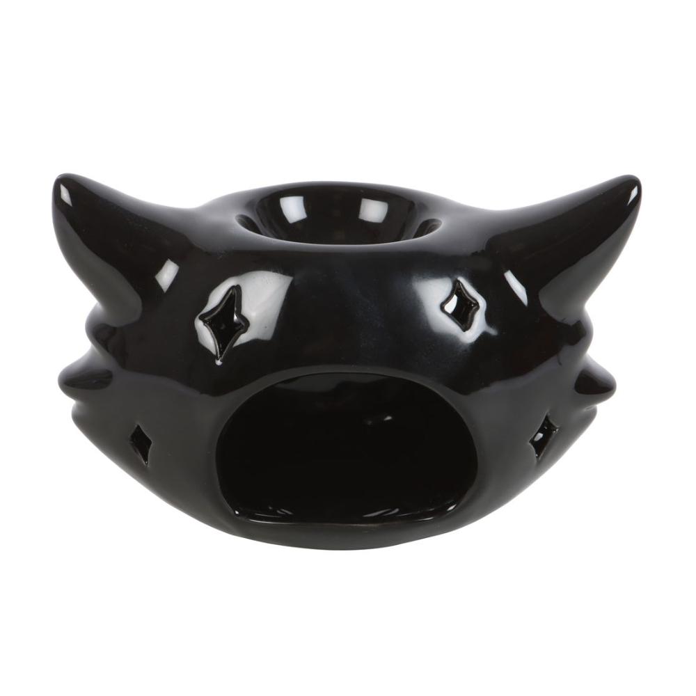 Spooky Black Cat Ceramic Oil Burner
