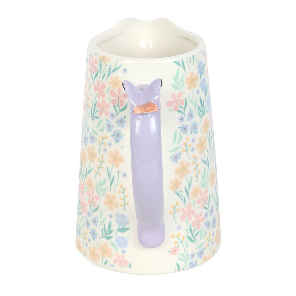 Ditsy Floral Print Ceramic Flower Jug With Butterfly