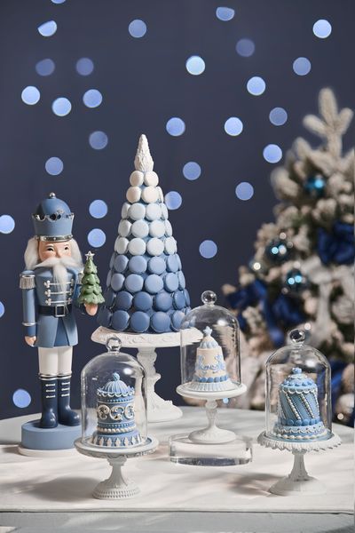 Blue & White Nutcracker 36cm - October Drop
