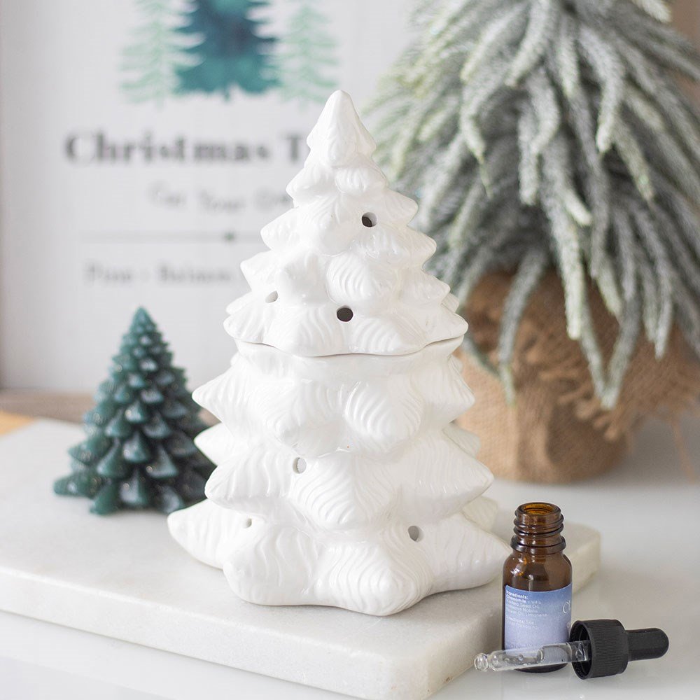 White Alpine Oil Burner and Wax Warmer - September Drop