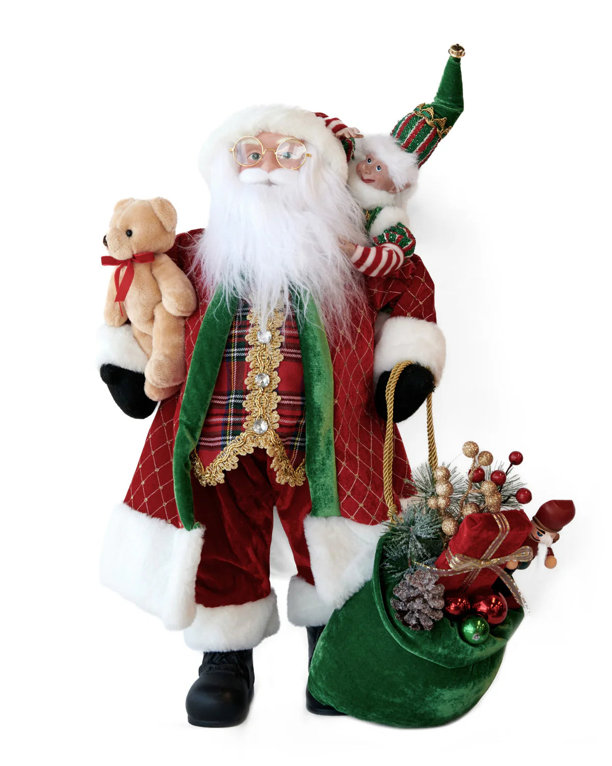 SANTA WITH BEAR & ELF 61cm - SEPTEMBER DROP