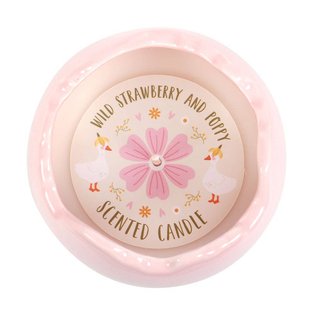 Wild Strawberry & Poppy Egg Shaped Candle