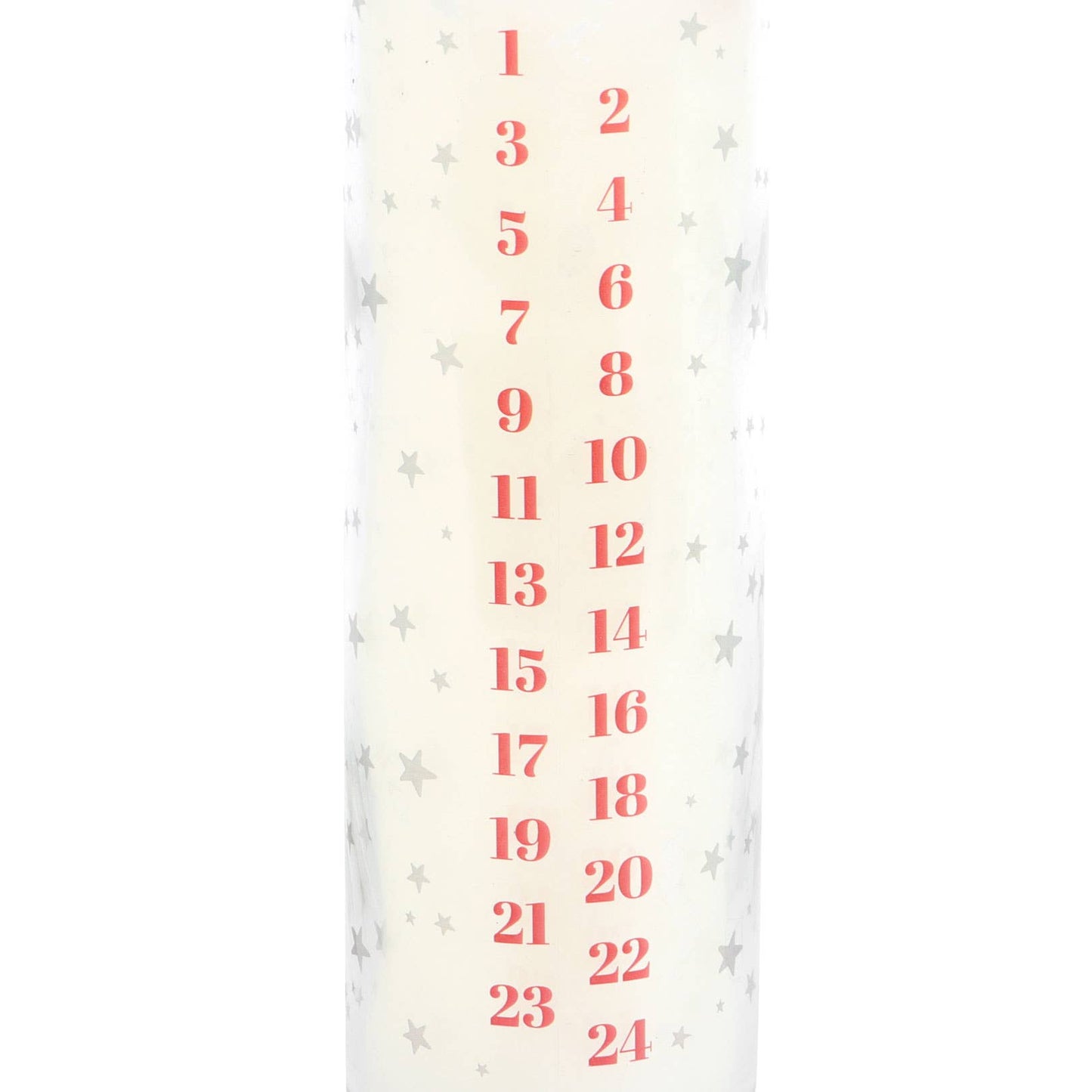 White Vanilla Christmas Advent Tube Candle
