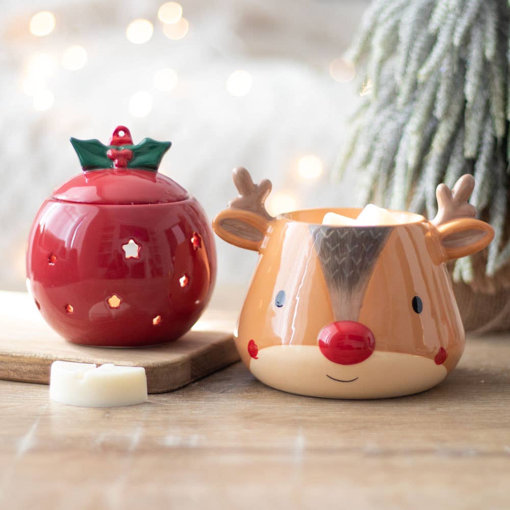 Red Christmas Ornament Bauble Oil Burner - September Drop