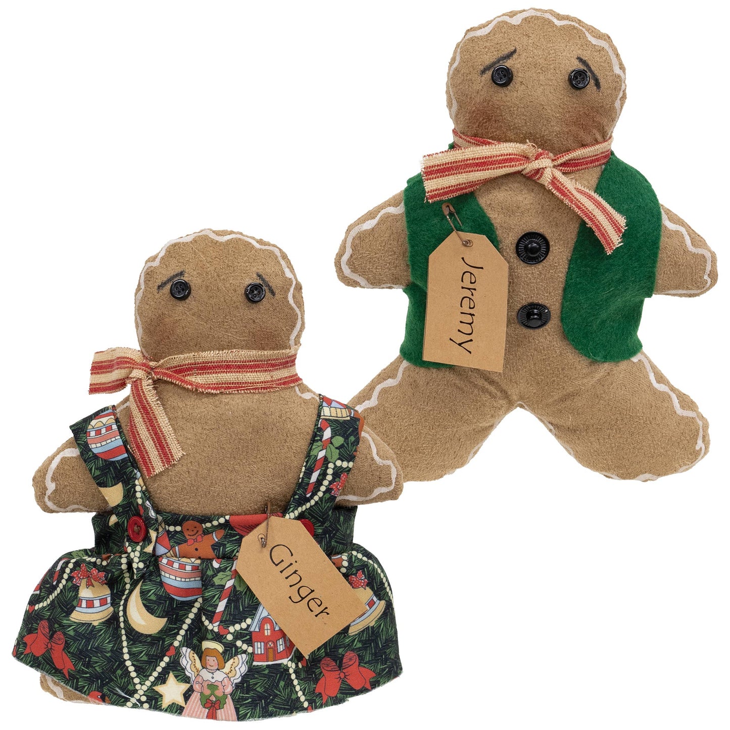 Stuffed Ginger & Jeremy Gingerbread Doll Set - Early December Drop