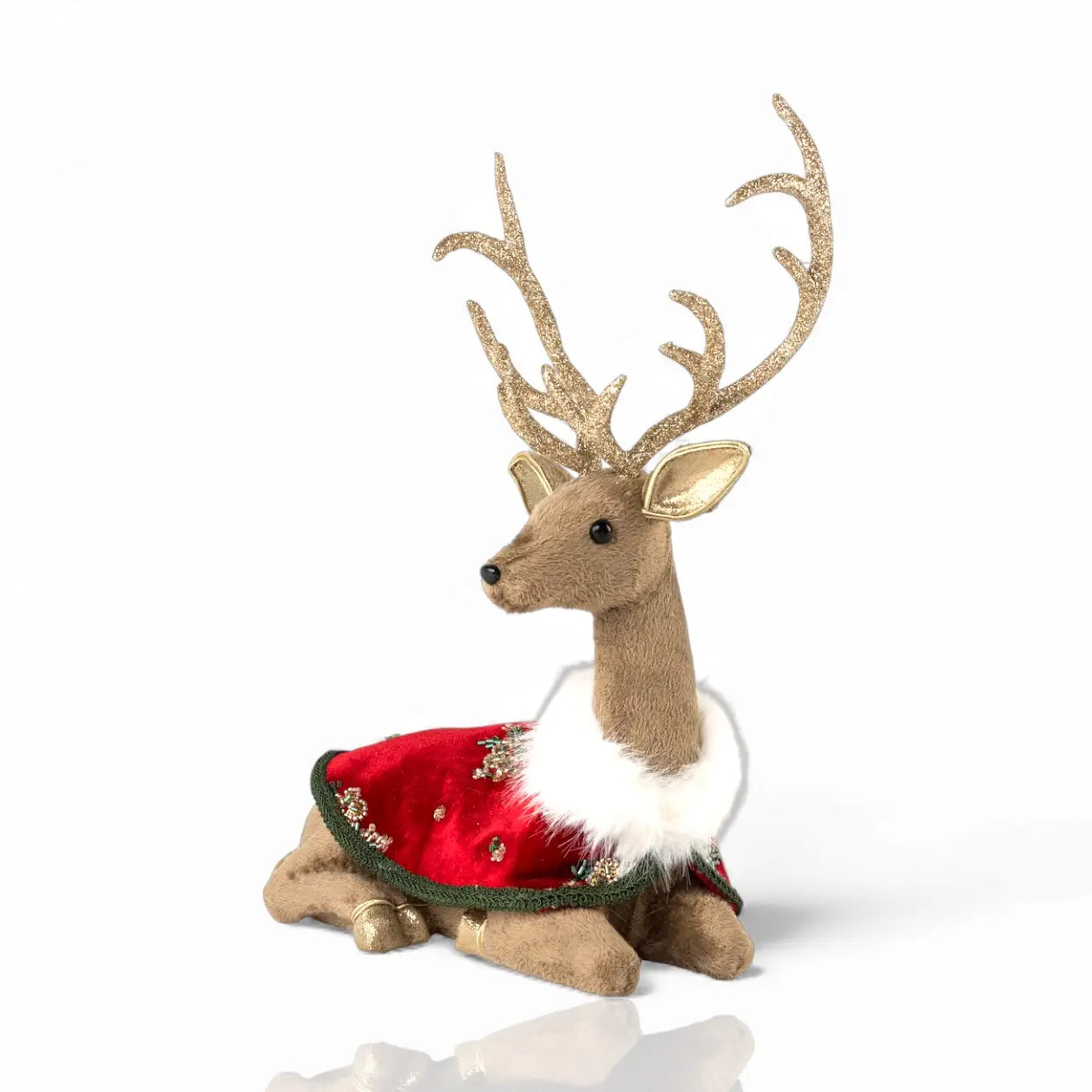 Laying Deer w/Plaid Coat 42cm - October 2026 Drop