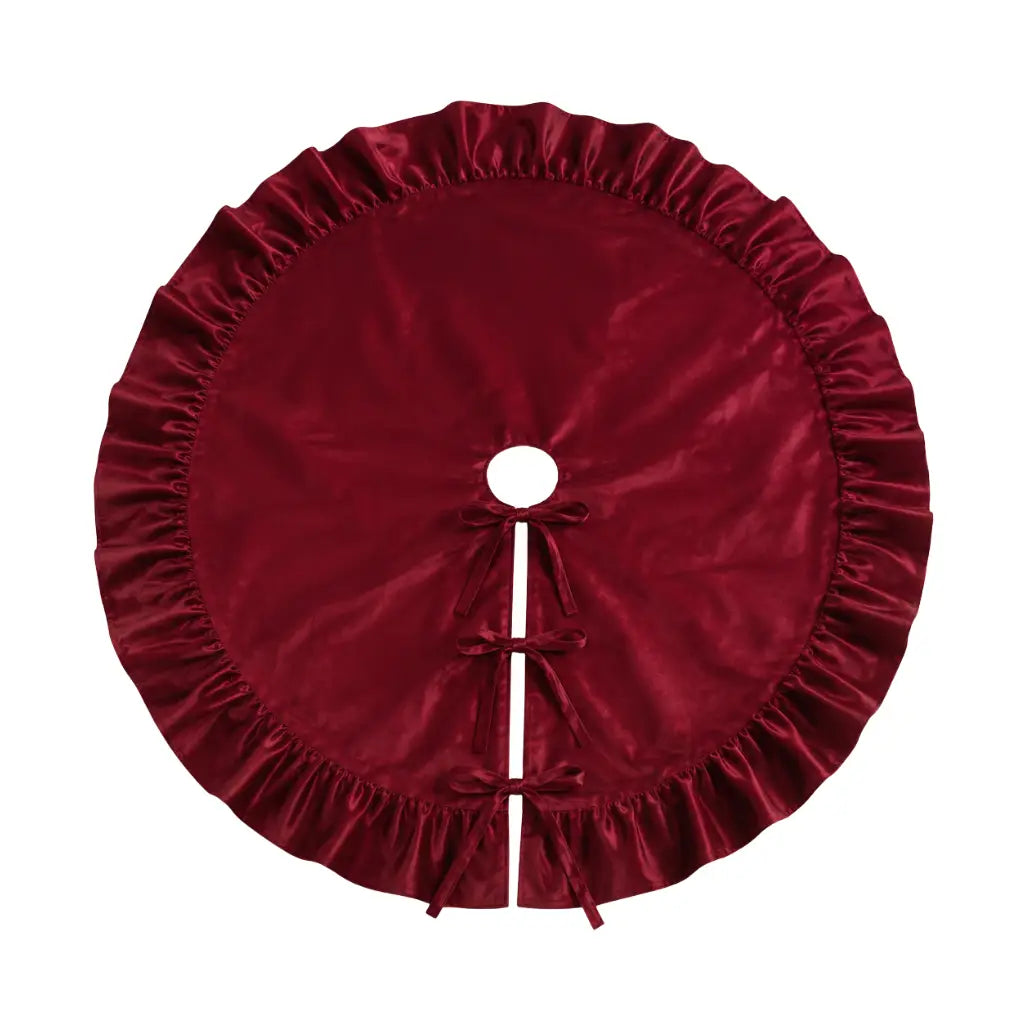 Manor House Deep Red Velvet Tree Skirt - Arriving in Store November