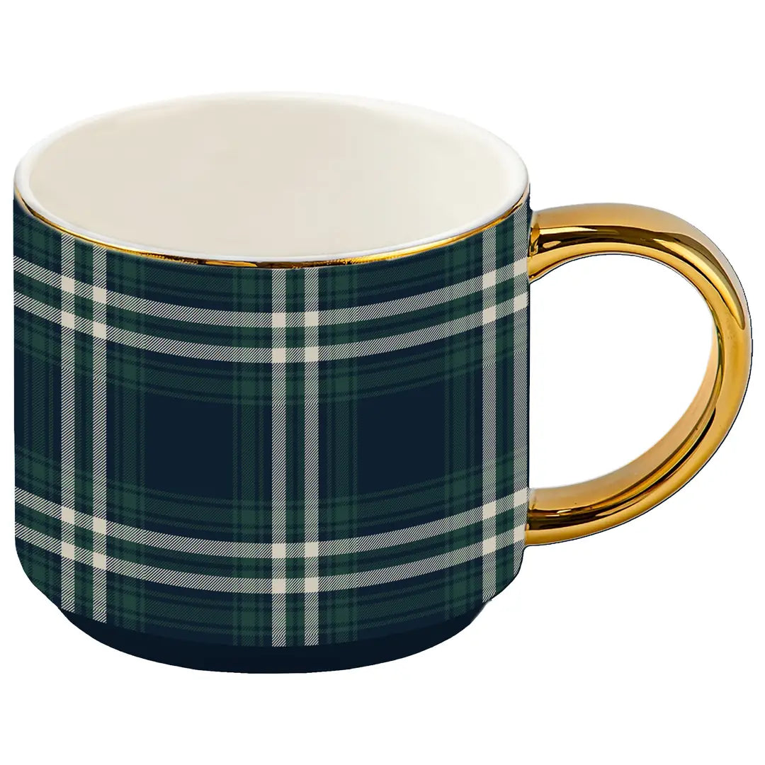 Navy Plaid Coffee Mug - Fall Decor & Gifts - Arriving in Store October