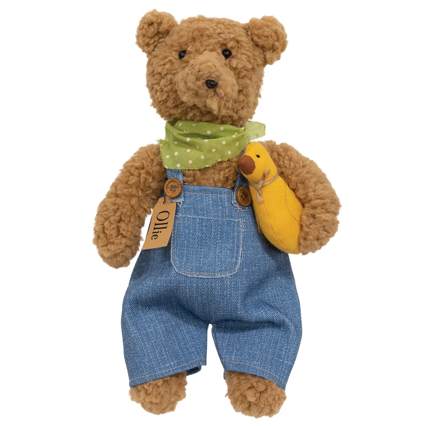 Ollie Overalls Bear Doll W/Duck - Late February Drop