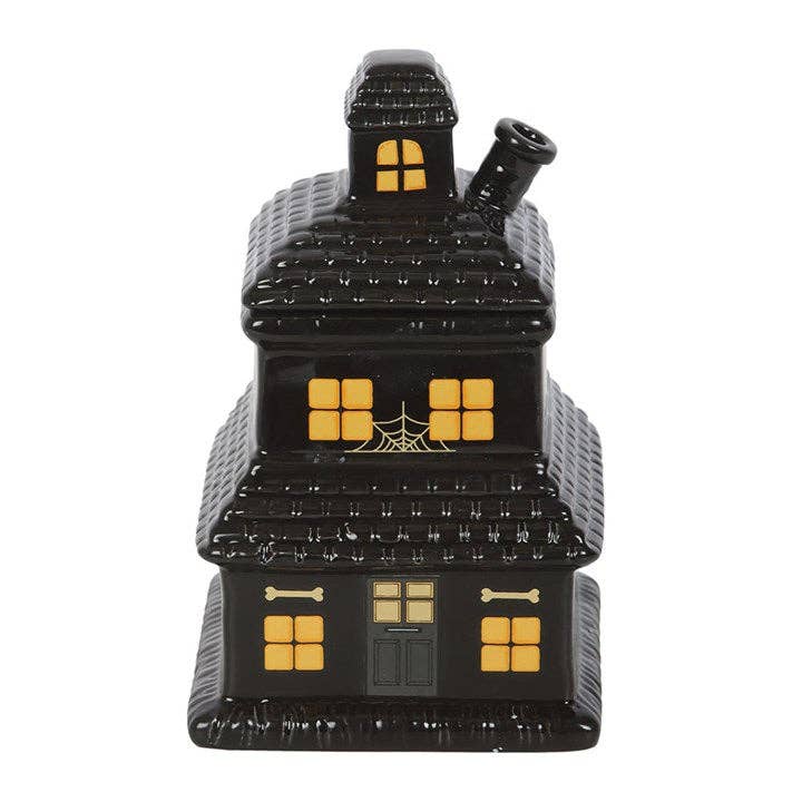 Black Haunted House Halloween Oil Burner and Wax Warmer - September Drop