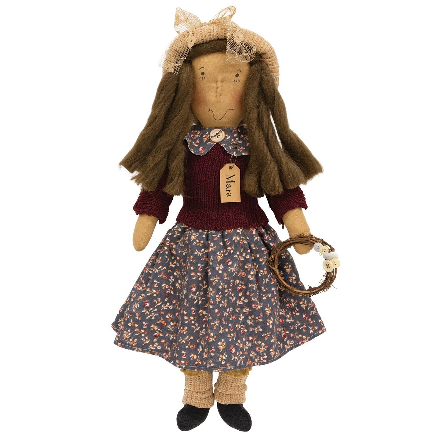 Mara Doll w/Button Wreath - Late February Drop