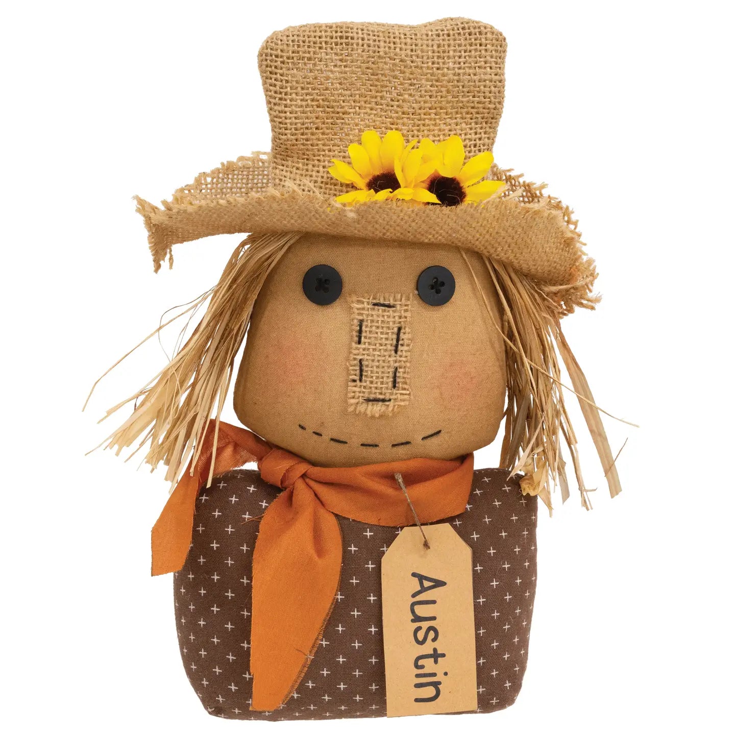 Stuffed Austin Scarecrow Sitter - September Drop