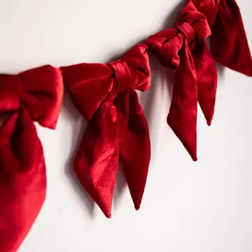 Manor House Velvet Ralph Red Bow Garland - Arriving in Store September/October